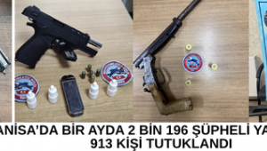 Manisa’da Bir Ayda 2 Bin 196 Şüpheli Yakalandı: 913 Kişi Tutuklandı