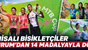 MANİSALI BİSİKLETÇİLER ERZURUM’DAN 14 MADALYAYLA DÖNDÜ