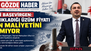 YENİ PARTİLİ BAŞEVİRGEN: “TMO’NUN AÇIKLADIĞI ÜZÜM FİYATI ÇİFTÇİNİN MALİYETİNİ KARŞILAMIYOR”