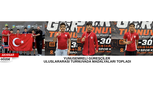 YUNUSEMRELİ GÜREŞÇİLER ULUSLARARASI TURNUVADA MADALYALARI TOPLADI