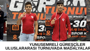 YUNUSEMRELİ GÜREŞÇİLER ULUSLARARASI TURNUVADA MADALYALARI TOPLADI