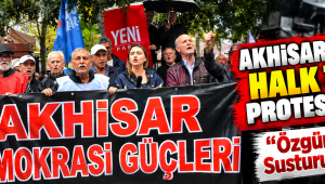AKHİSAR’DA HALK TV PROTESTOSU “Özgür Basın Susturulamaz”