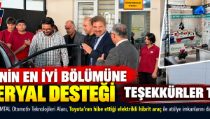 Bölgenin En İyi Bölümüne Materyal Desteği TEŞEKKÜRLER TOYOTA
