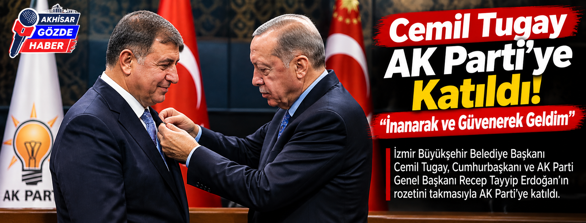 Cemil Tugay AK Parti’ye Katıldı: “İnanarak ve Güvenerek Geldim”