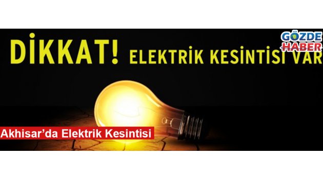 Dikkat elektrik kesintisi
