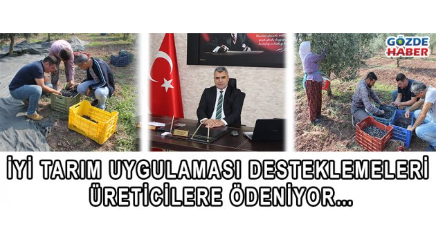 İYİ TARIM UYGULAMASI DESTEKLEMELERİ ÜRETİCİLERE ÖDENİYOR…