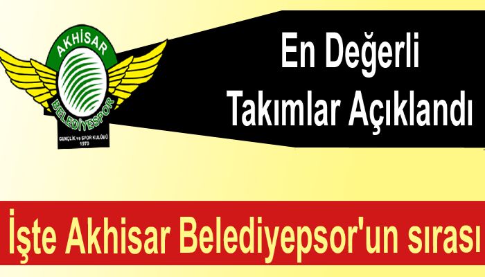 Akhisar Belediyespor Kaçıncı En Değerli Takım ?