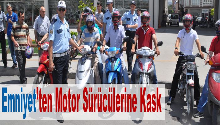 Emniyet’ten Motor Sürücülerine Kask