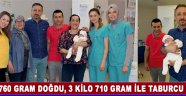 760 Gram Doğdu, 3 Kilo 710 Gram İle Taburcu Oldu