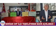 Chp Akhisar İlçe Teşkilatından Basın Açıklaması !